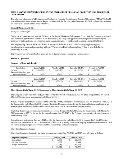 Thumbnail International Tower Hill Mines Quarterly Report 2016-q2