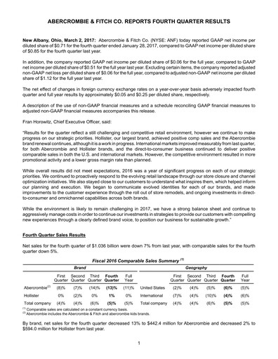 Vorschaubild Abercrombie & Fitch Quartalsbericht 2016-q4