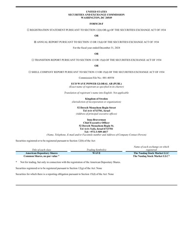Thumbnail Eco Wave Power Global Annual Report 2024