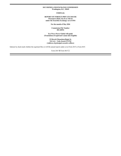 Vorschaubild Eco Wave Power Global Finanzbericht 2026-q1