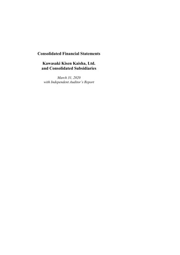 Thumbnail “K” Line
 Financial Statement fy2020