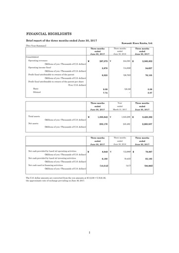 Thumbnail “K” Line
 Quarterly Report 2017-q1