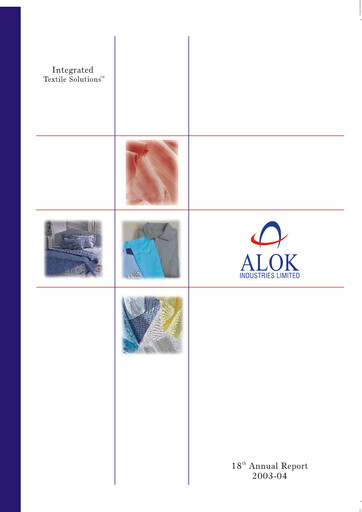 Thumbnail Alok Industries Annual Report 2003-2004