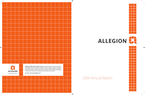 Thumbnail Allegion
 Annual Report 2014