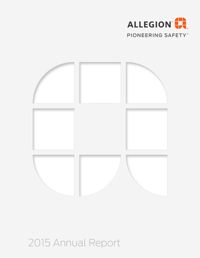 Thumbnail Allegion
 Annual Report 2015