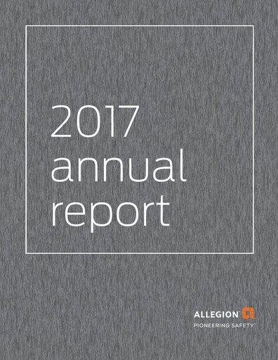 Thumbnail Allegion
 Annual Report 2017