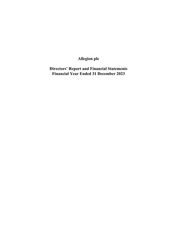 Thumbnail Allegion
 Financial Statement 2023