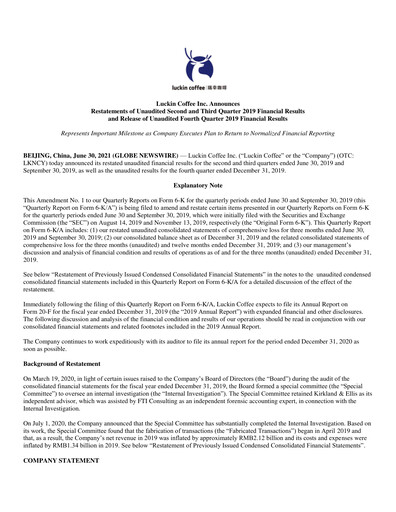 Thumbnail Luckin Coffee Quarterly Report 2019-q4