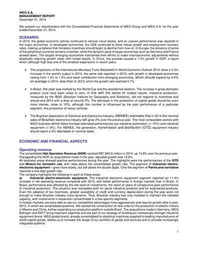 Miniature WEG ON Bilan financier 2014