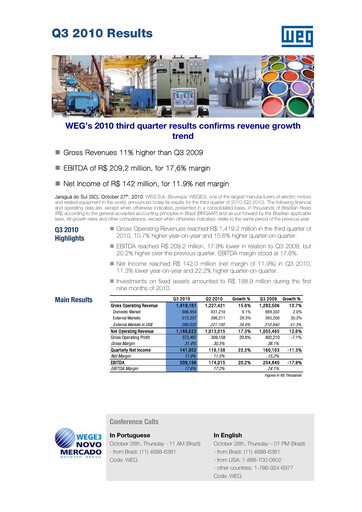 Thumbnail WEG ON Quarterly Report 2010-q3
