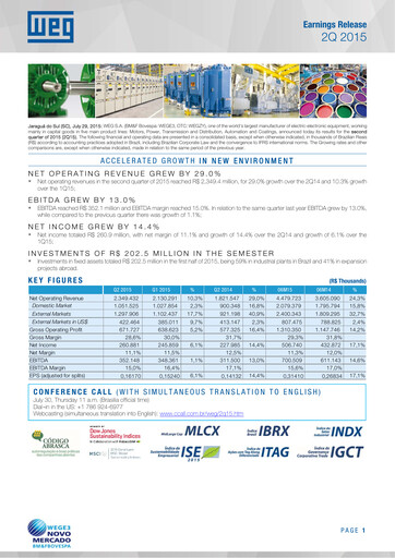 Thumbnail WEG ON Quarterly Report 2015-q2