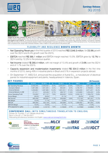 Thumbnail WEG ON Quarterly Report 2015-q3
