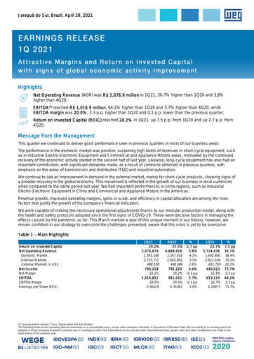 Thumbnail WEG ON Quarterly Report 2021-q1