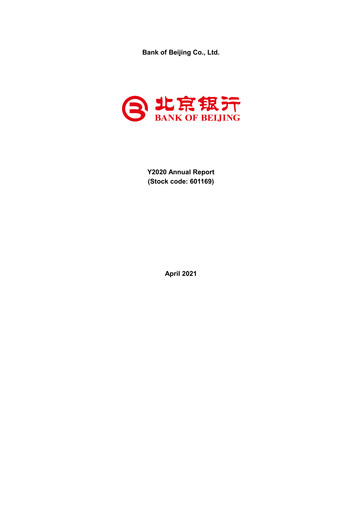 Thumbnail Bank of Beijing Annual Report 2020