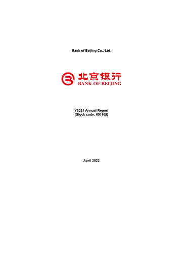 Thumbnail Bank of Beijing Annual Report 2021