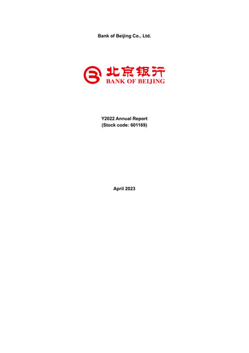 Thumbnail Bank of Beijing Annual Report 2022