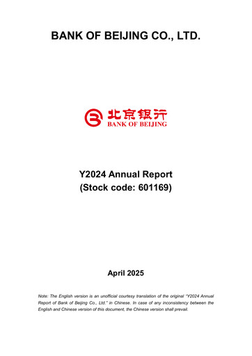 Vorschaubild Bank of Beijing Jahresbericht 2024