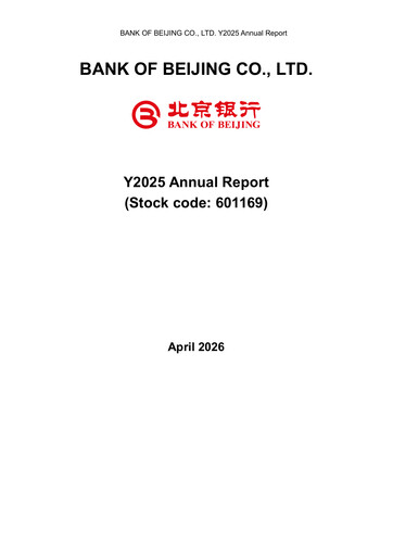 Vorschaubild Bank of Beijing Jahresbericht 2025