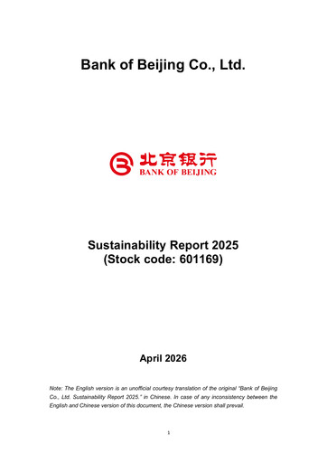 Thumbnail Bank of Beijing Sustainability Report 2025