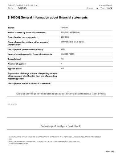 Vorschaubild Grupo Carso Quartalsbericht 2024-q3