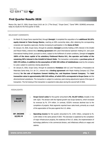 Thumbnail Grupo Carso Quarterly Report 2026-q1