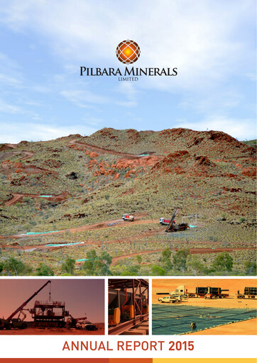 Thumbnail Pilbara Minerals Annual Report 2015