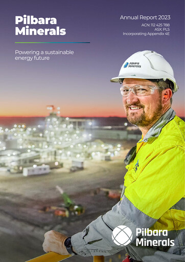 Thumbnail Pilbara Minerals Annual Report 2023