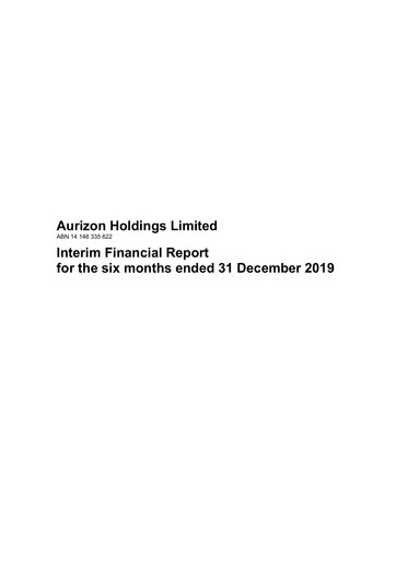 Thumbnail Aurizon Holdings Half-year Report 2019-2020
