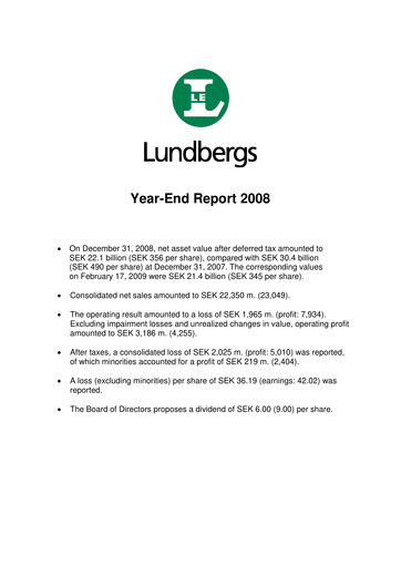 Thumbnail Lundbergföretagen Financial Report 2008