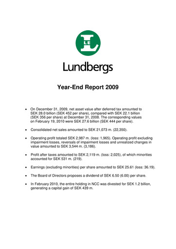 Thumbnail Lundbergföretagen Financial Report 2009