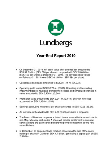 Thumbnail Lundbergföretagen Financial Report 2010