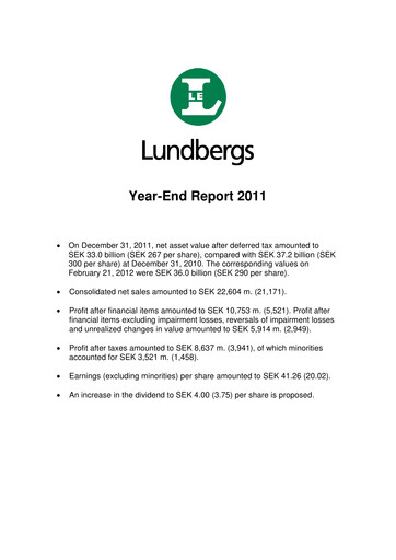 Thumbnail Lundbergföretagen Financial Report 2011