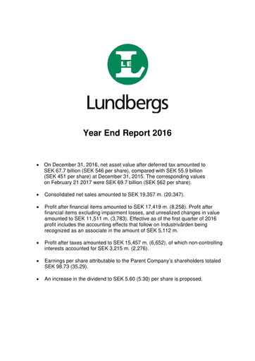 Thumbnail Lundbergföretagen Financial Report 2016