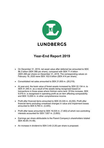 Thumbnail Lundbergföretagen Financial Report 2019