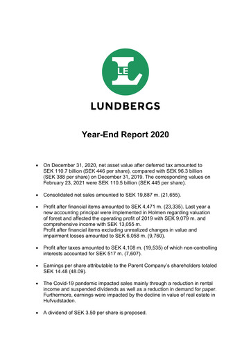 Thumbnail Lundbergföretagen Financial Report 2020