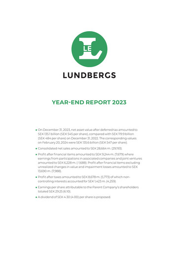 Thumbnail Lundbergföretagen Financial Report 2023