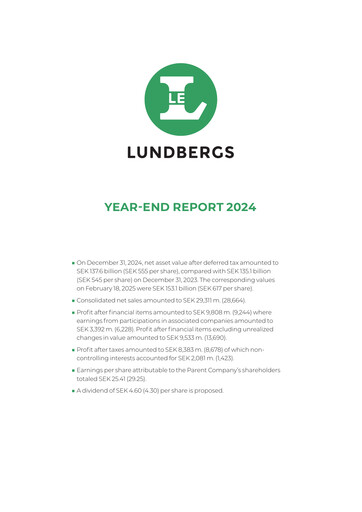 Thumbnail Lundbergföretagen Financial Report 2024