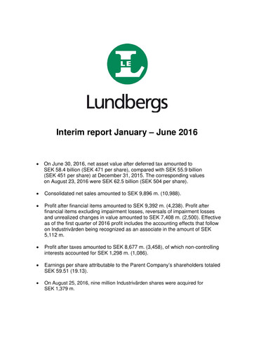 Thumbnail Lundbergföretagen Half-year Report 2016-h1