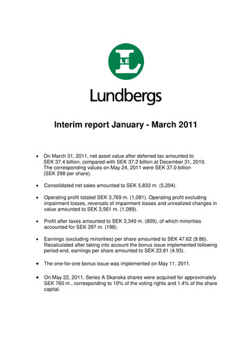 Thumbnail Lundbergföretagen Quarterly Report 2011-q1