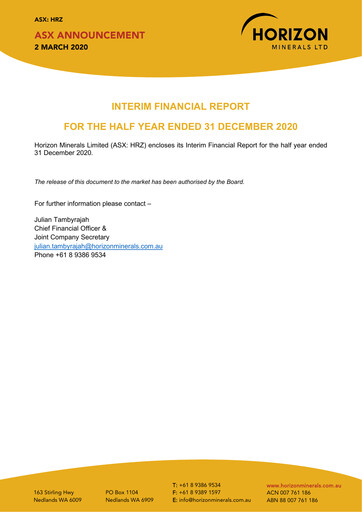 Thumbnail Poseidon Nickel Financial Report 2021-h1