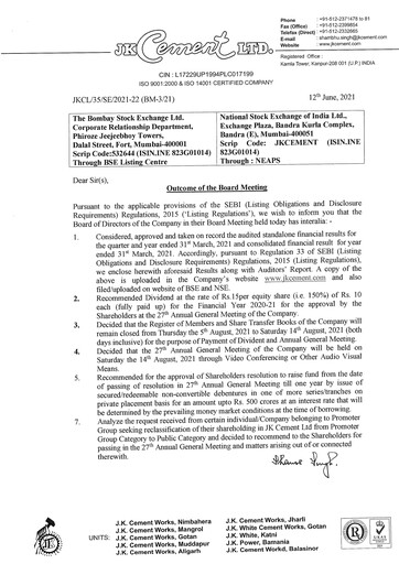 Thumbnail JK Cement

 Quarterly Report 2020-q4