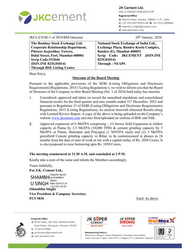 Thumbnail JK Cement

 Quarterly Report 2023-q3