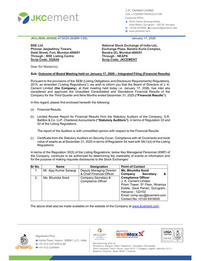Thumbnail JK Cement

 Quarterly Report 2025-q3