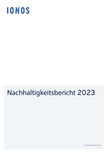 Thumbnail IONOS Group Sustainability Report 2023