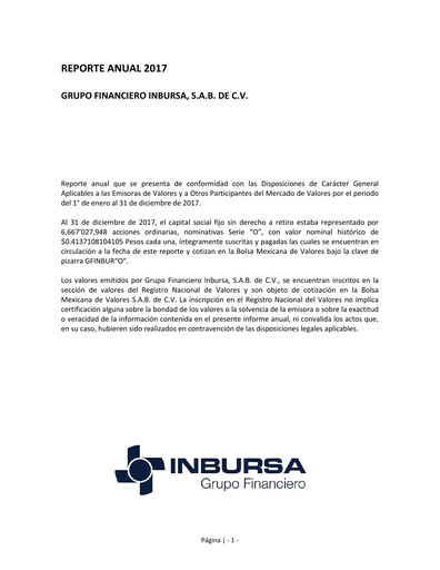 Thumbnail Grupo Financiero Inbursa Annual Report 2017