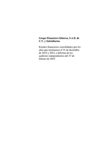 Thumbnail Grupo Financiero Inbursa Financial Statement 2014
