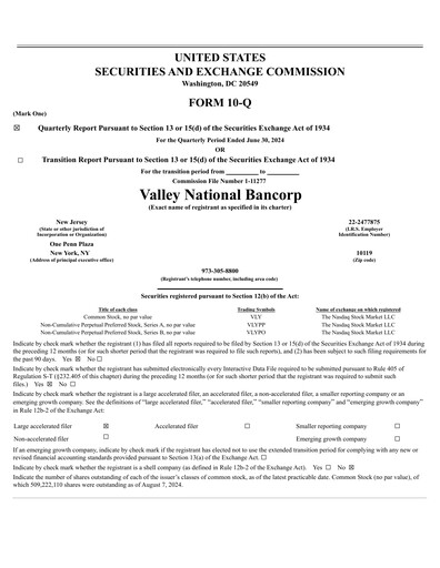 Thumbnail Valley Bank Quarterly Report 2024-q2