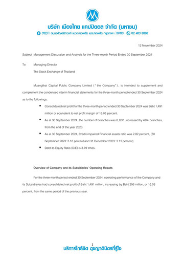 Thumbnail Muangthai Capital Quarterly Report 2024-q3