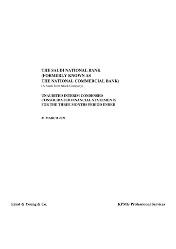 Thumbnail The Saudi National Bank Financial Statement 2021-q1