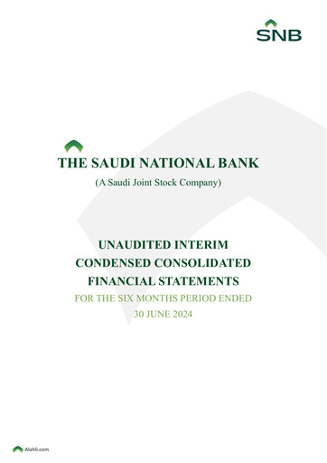 Thumbnail The Saudi National Bank Financial Statement 2024-h1